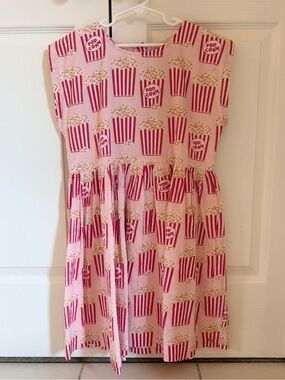 NWOT Pink Chicken Pink & Red Popcorn Print Sleeveless Dress size 12